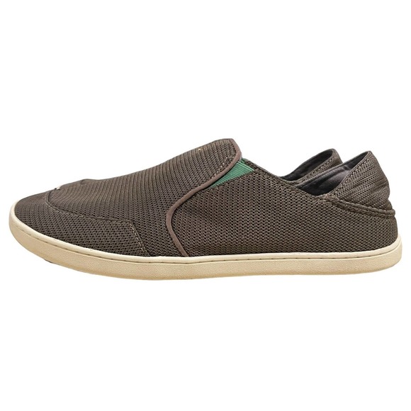 Olukai Nohea Mesh Slip-On Shoes Mustang Lime Green Collapsible Heel Mens Size 11 - Picture 3 of 10